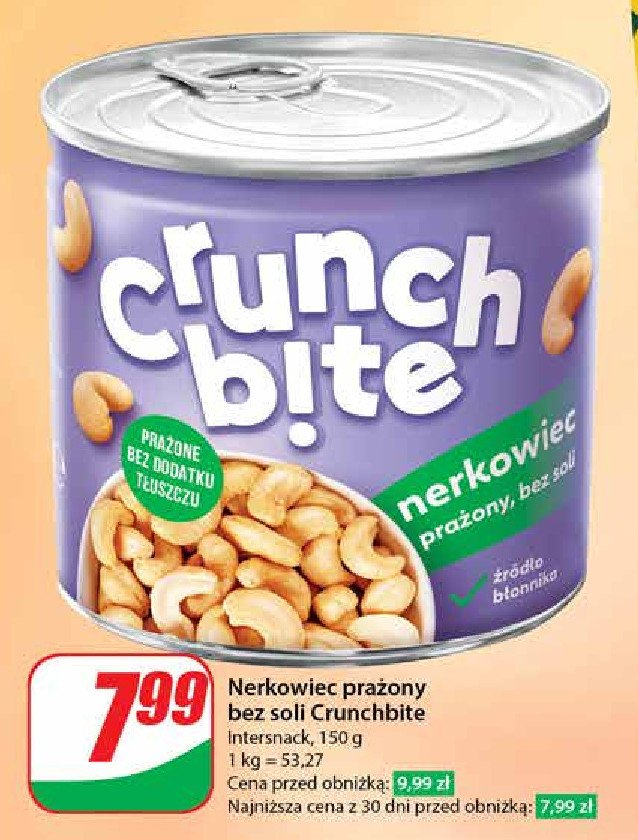 Nerkowce prażone bez soli Crunch bite promocja