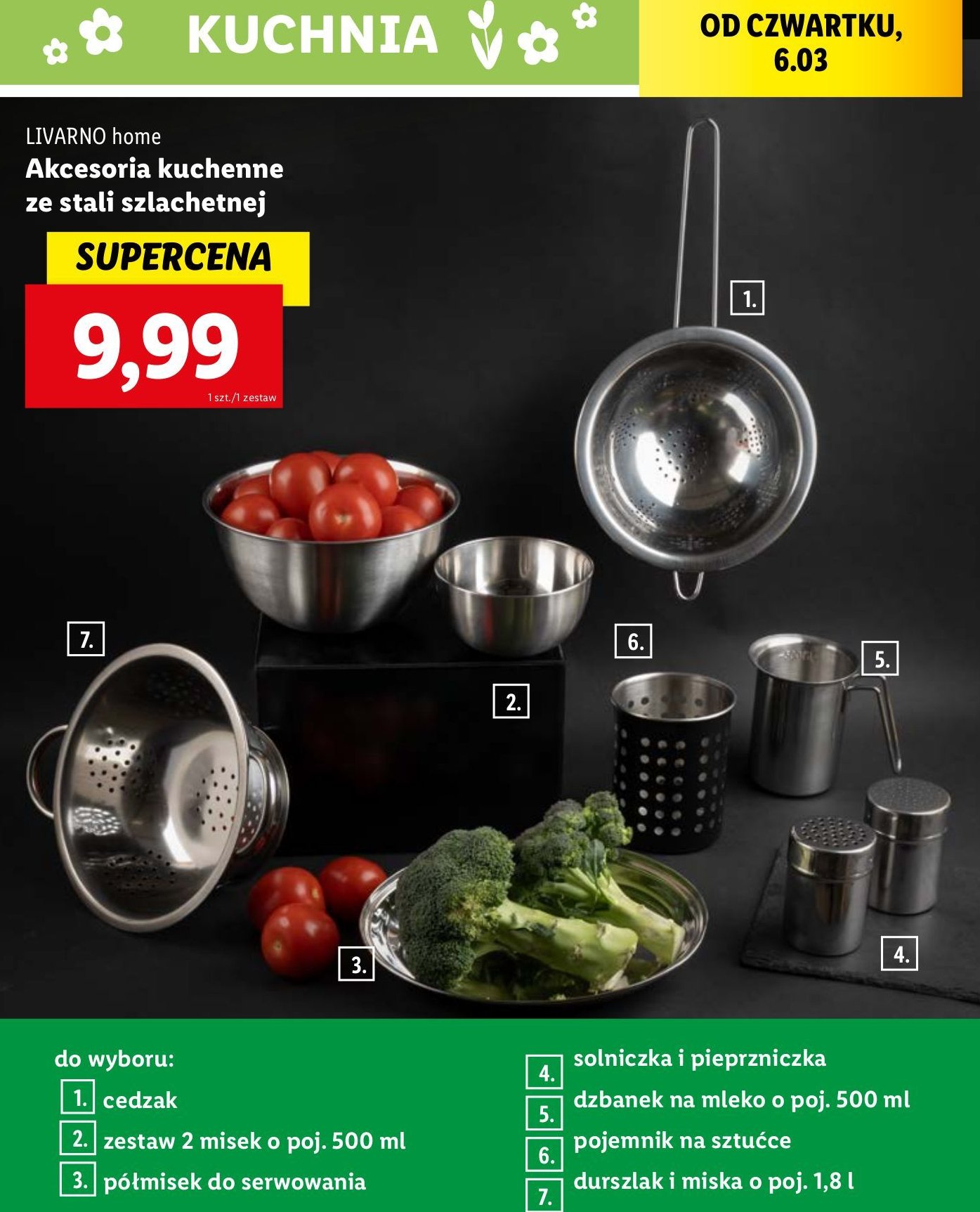 Durszlak i miska 1.8 l LIVARNO HOME promocja