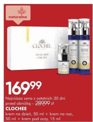 Zestaw kosmetyków CLOCHEE krem na dzień, 50 ml + krem na noc, 50 ml + krem pod oczy, 15 ml promocja w Super-Pharm