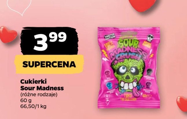 Cukierki sour madness crush Argo promocja