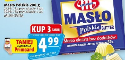 Masło Masło Polskie 200g Mlekovita promocja w Prim Market