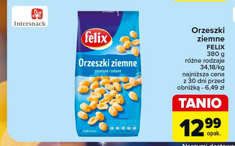 Orzeszki ziemne smażone i solone Felix promocja