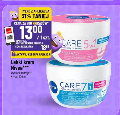 Lekki krem Nivea Care 5w1 promocja w POLOmarket