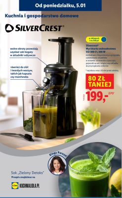 Wyciskarka wolnoobrotowa Silvercrest SSJ 300 C1, 300 W promocja w Lidl
