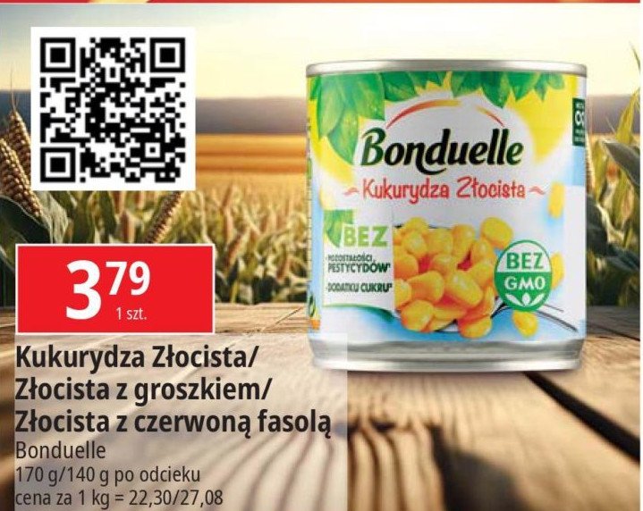 Kukurydza złocista Bonduelle promocja w Leclerc