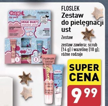 Zestaw w pudełku do pielęgnacji ust zimowe usta Floslek promocja w Aldi