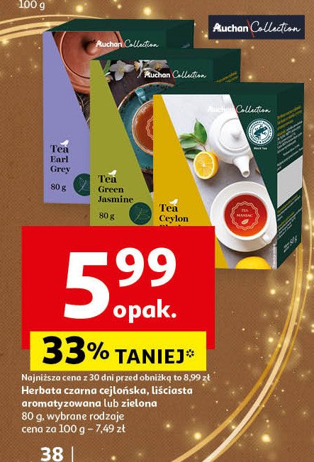 Herbata ceylon earl grey Auchan promocja