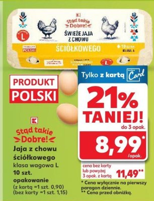 Jaja z chowu ściółkowego klasa wagowa L Skata Dobrze promocja w Kaufland