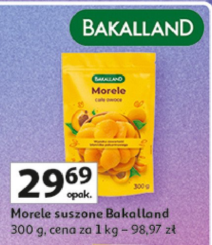 Morele całe owoce Bakalland promocja w Auchan
