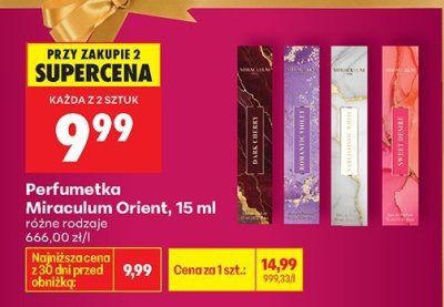 Perfumetka Miraculum Orient 15 ml różne rodzaje promocja w Biedronka
