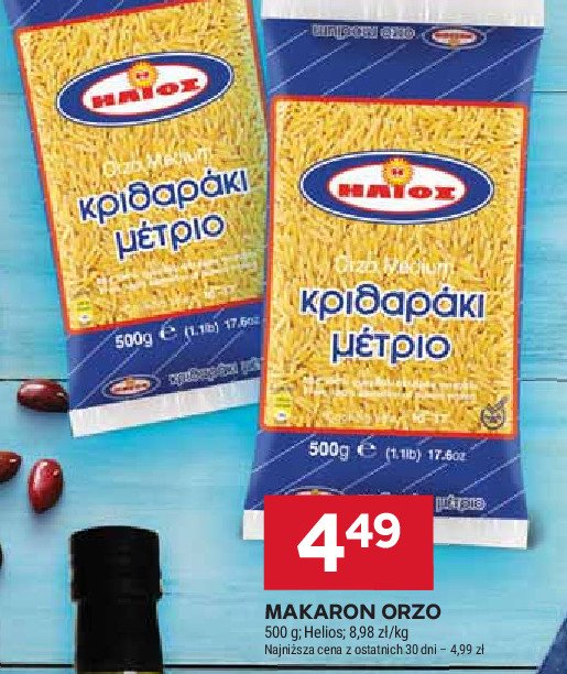 Makaron orzo Helios promocja w Stokrotka