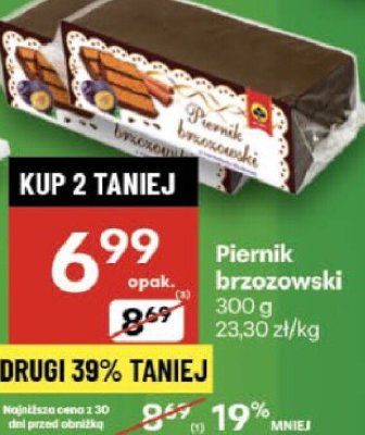 Piernik brzozowski promocja w Delikatesy Centrum