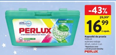 Kapsułki do prania Perlux hybrydowe promocja w Intermarche
