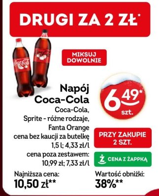 Napój Coca-Cola Coca-Cola, Sprite - różne rodzaje, Fanta Orange promocja w Żabka