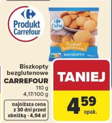 Biszkopt bezglutenowy Carrefour promocja w Carrefour Market
