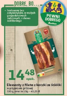 Bekon z fileta z kaczki ze ściółki w przyprawie grillowej Auchan pewni dobrego promocja