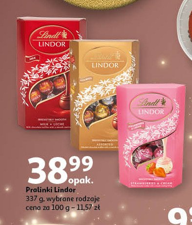 Bombonierka milk cornet Lindt lindor promocja