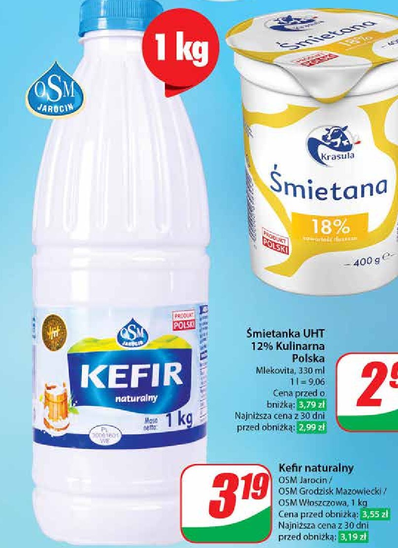 Kefir naturalny Osm jarocin promocja