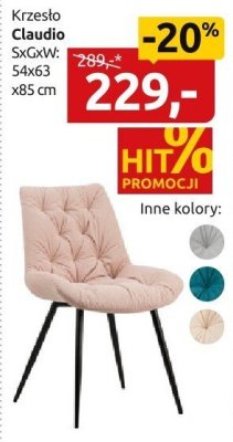 Krzesło Claudio promocja w Black Red White