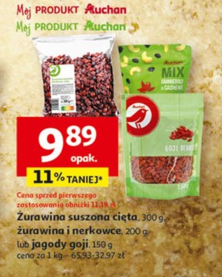 Żurawina i nerkowce, 200g Auchan promocja w Auchan