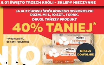 Jaja z chowu ściółkowego rozmiar M, L Od Kokoszki promocja w Netto