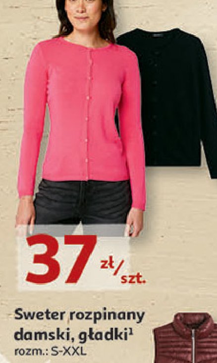 Sweter damski rozpinan s-2xl Auchan inextenso promocja