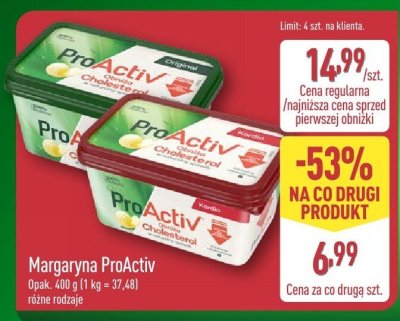 Margaryna ProActiv różne rodzaje promocja w Aldi