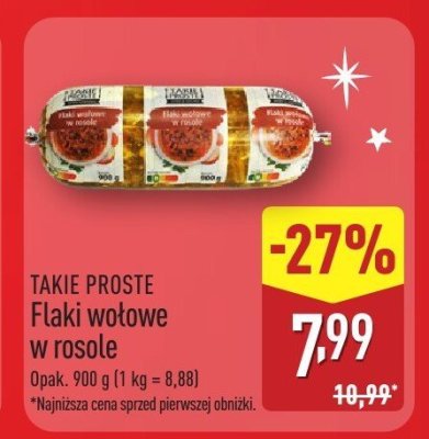 Flaki wołowe w rosole Takie Proste promocja w Aldi