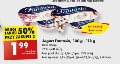 Jogurt z kulkami w czekoladzie Danone fantasia promocja