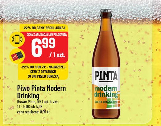 Piwo Pinta modern drinking promocja