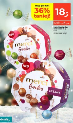 Praliny Merci Lovelies różne rodzaje 185g promocja w Dealz