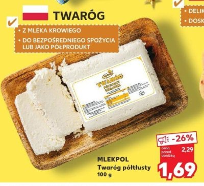 Ser MLEKPOL Twaróg półtłusty promocja w Kaufland