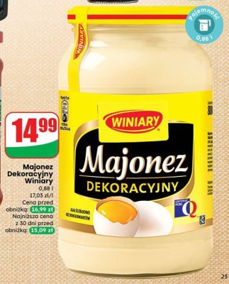 Majonez Dekoracyjny Winiary promocja w Dino