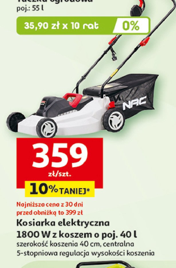 Kosiarka elektryczna 1800 w Nac promocja w Auchan