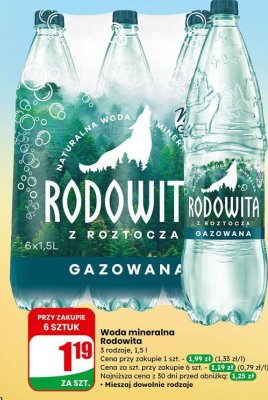 Woda mineralna 3 rodzaje promocja w Dino