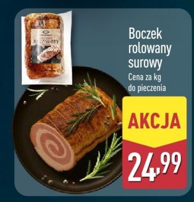 Boczek rolowany surowy promocja w Aldi