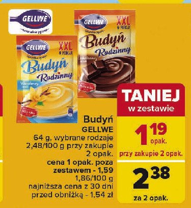 Budyń czekoladowy Gellwe promocja