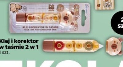 Klej i korektor w taśmie 2 w 1 promocja w Netto