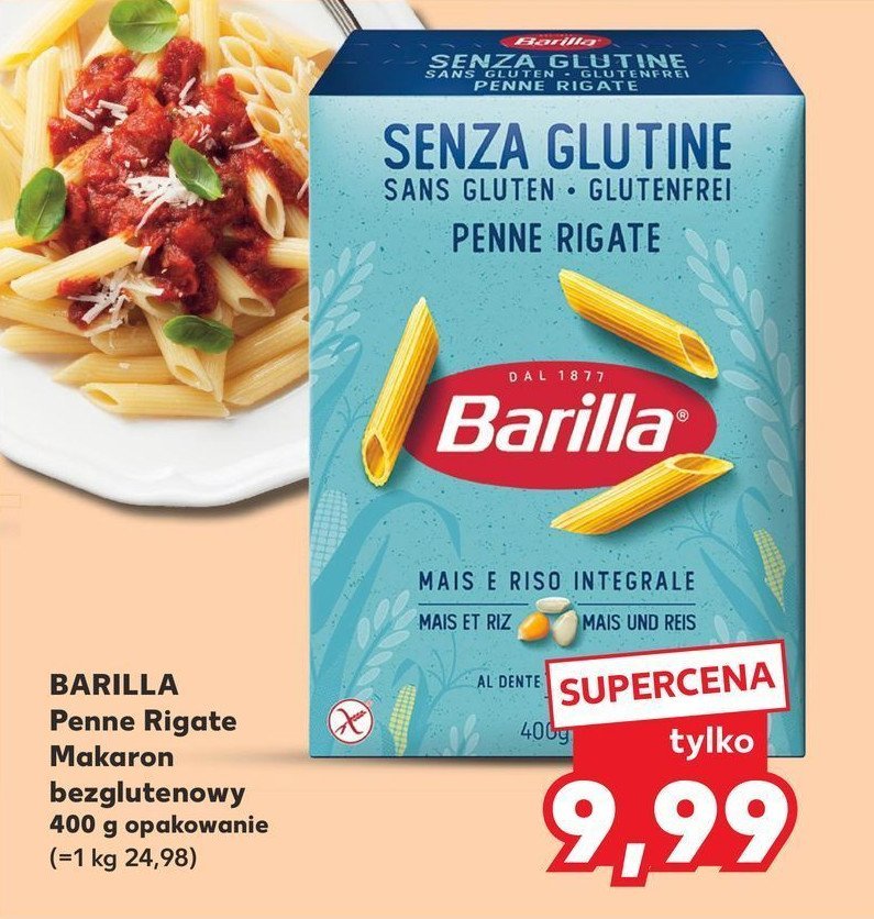 Makaron penne rigate bezglutenowy Barilla promocja