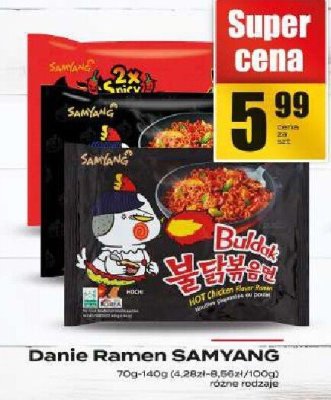 Danie Ramen Samyang promocja w Supeco