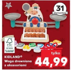 Waga sklepowa drewniana Kidland promocja w Kaufland