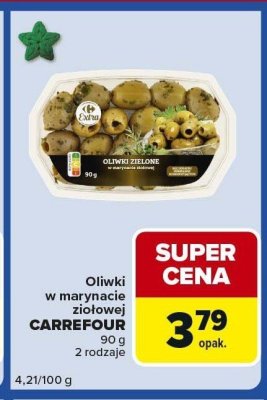 Oliwki w marynacie ziołowej CARREFOUR 90 g 2 rodzaje promocja w Carrefour Express