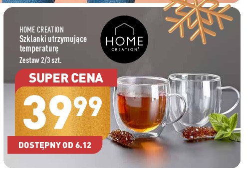 Szklanki utrzymujące temperaturę do herbaty Home creation promocja