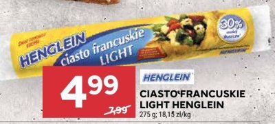 Ciasto francuskie LIGHT HENGLEIN promocja w Stokrotka