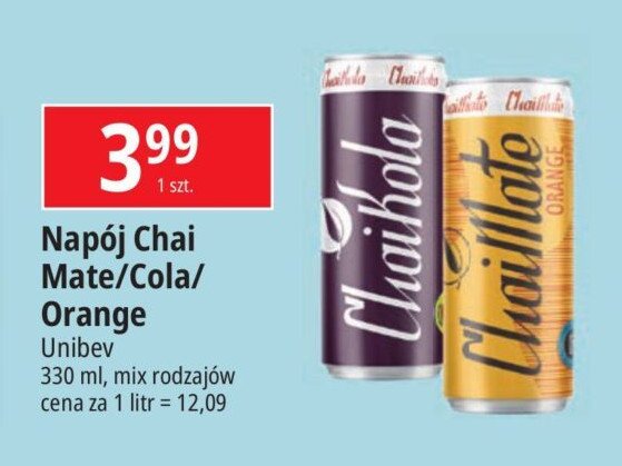 Napój orange Chai mate promocja w Leclerc