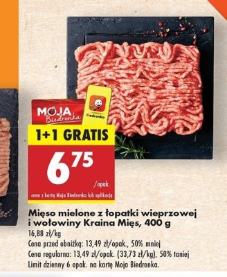 Mięso mielone z łopatki wieprzowej i wołowej Kraina mięs promocja