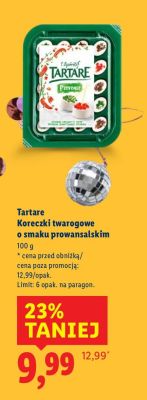 Tartare Koreckie twarogowe o smaku prowansalskim promocja w Lidl