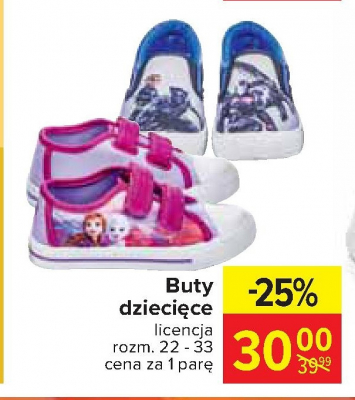 Buty dzieci臋ce 22-33 frozen promocja