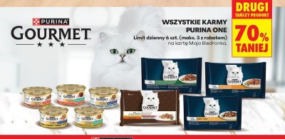 Karma Purina Gourmet dla kotów, różne rodzaje promocja w Biedronka