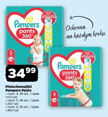 Pieluchomajtki Pampers Pants 360 rozm. 4 promocja w Netto